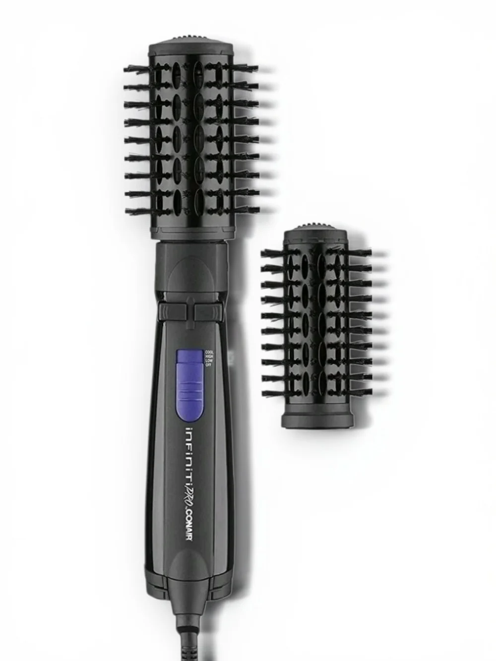 Conair InfinitiPro 2-in-1 Hot Air Styling Brush - Black/Purple